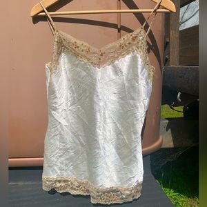 Y2K laced bedazzled camisole